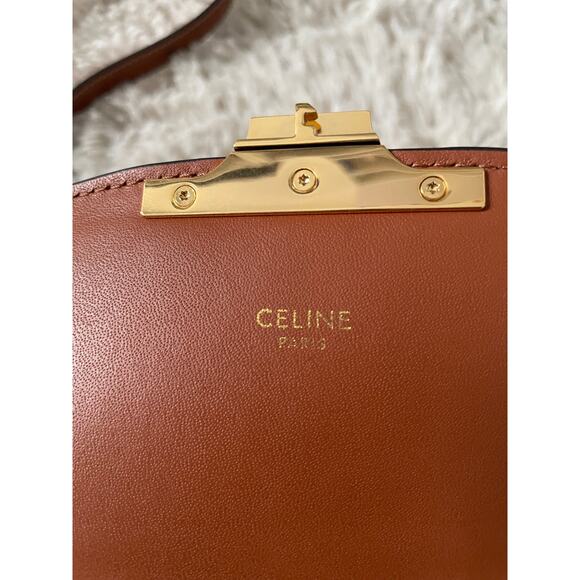 CELINE Teen Triomphe Bag in Triomphe Canvas and Calfskin - Picture 9 of 15